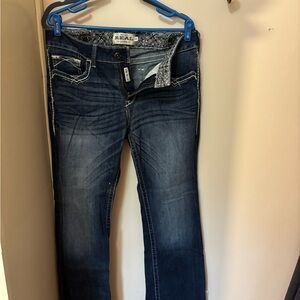 Ariat Blue Boot Cut Jeans with Natural Fading